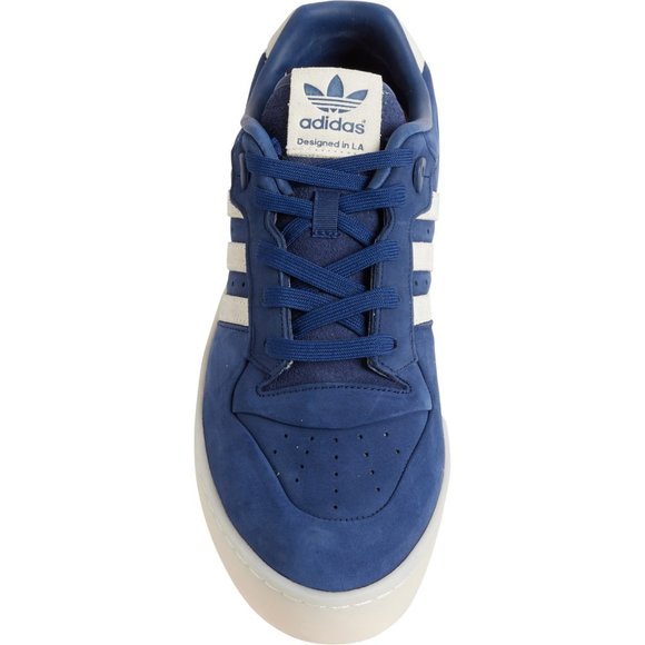 NEW adidas Rivalry Lux Low Basketball Shoes - Leather  Blue/Ivory For Men 252 - Picture 3 of 8